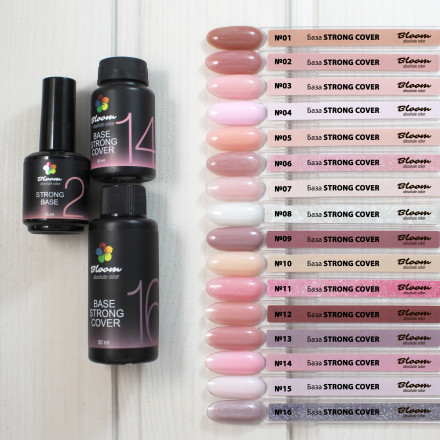 BLOOM   Base Strong COVER   #12   30мл (бутылка)   База камуфлирующая жесткая