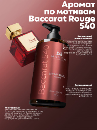 MANITA   Gel BACCARAT 540   460мл   Гель для душа парфюмированный