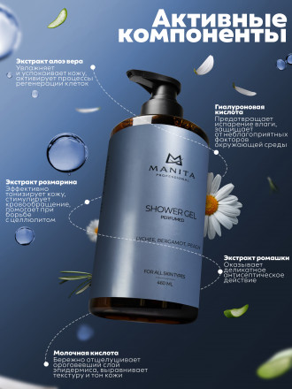 MANITA   Gel FLEUR NARCOTIQUE   460мл   Гель для душа парфюмированный